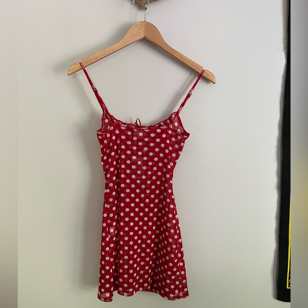 Her Pony Mesh Polka Dot Dresss - Picture 2 of 3